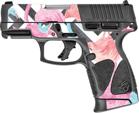 غلاف MightySkins اللامع المتوافق مع Taurus G3C 9mm Luger - Pop Flamingo | لمسة نهائية لامعة واقية ومتينة شديدة اللمعان | سهل التطبيق والإزالة وتغيير الأنماط | صنع في الولايات المتحدة الأمريكية in Saudi Arabia