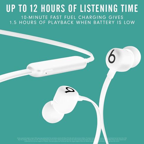Beats Flex Wireless Earphones – Apple W1 Headphone Chip, Magnetic Earbuds, Class 1 Bluetooth, 12 Hours of Listening Time, Built-in Microphone - Black (Latest Model) (Renewed) in Saudi Arabia