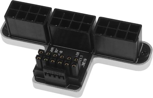 The Lord of the Tools 3x8-Pin to ATX3.0 12VHPWR 12+4Pin محول ATX محول الطاقة 600W 180 درجة موصل توجيه الطاقة لـ 40 سلسلة بطاقات رسومات متوافقة مع GPU فضي in Saudi Arabia