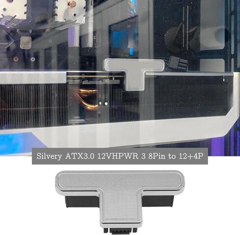 The Lord of the Tools 3x8-Pin to ATX3.0 12VHPWR 12+4Pin محول ATX محول الطاقة 600W 180 درجة موصل توجيه الطاقة لـ 40 سلسلة بطاقات رسومات متوافقة مع GPU فضي in Saudi Arabia