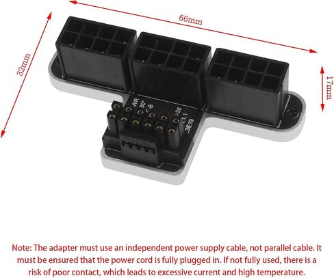 The Lord of the Tools 3x8-Pin to ATX3.0 12VHPWR 12+4Pin محول ATX محول الطاقة 600W 180 درجة موصل توجيه الطاقة لـ 40 سلسلة بطاقات رسومات متوافقة مع GPU فضي in Saudi Arabia