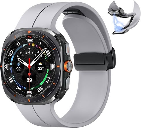 Sport Band Compatible with Samsung Galaxy Watch Ultra Band 47mm (2024) Men Women, Breathable Soft Silicone Waterproof Strong Magnetic Closure Replacement Strap for Galaxy Watch Ultra Bands in Saudi Arabia