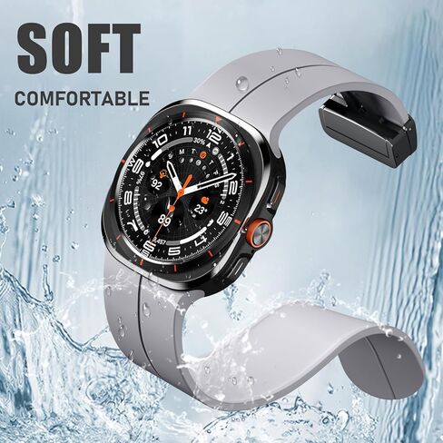 Sport Band Compatible with Samsung Galaxy Watch Ultra Band 47mm (2024) Men Women, Breathable Soft Silicone Waterproof Strong Magnetic Closure Replacement Strap for Galaxy Watch Ultra Bands in Saudi Arabia