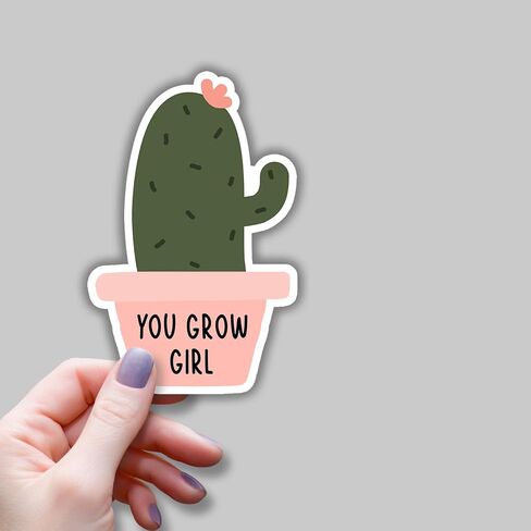 (3 قطع) ملصق تحفيزي You Grow Girl لـ Tumbler Floral Catus مضحك عبارة ساخرة ملهمة اقتباس في سن المراهقة ملصق من الفينيل لجهاز Kindle Laptop Water Bottle Phone قبعة صلبة - 1.9x3 in Saudi Arabia