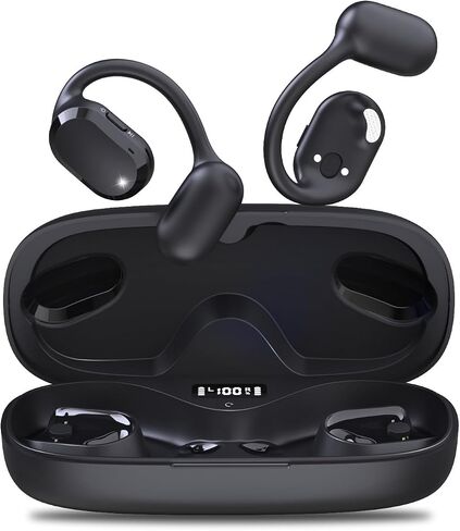 BANIGIPA Open Ear True Wireless Earbuds, Bluetooth 5.4 Headphones w/Dual Mic for Calling, 10g Light&Comfort, Open Ear Earbuds w/Earhooks for Working Running Traveling, IP67 Waterproof, 40H Playtime in Kuwait