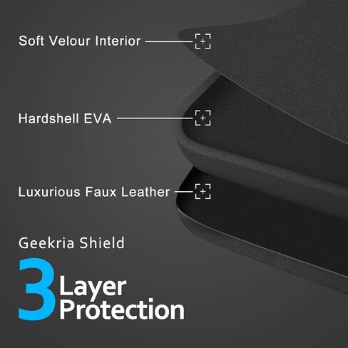 حافظة Geekria Shield متوافقة مع سماعات AKG K340، K240، K242، K271، K272، K141، K142، K121، حقيبة حمل بديلة ذات هيكل صلب مع تخزين الكابل (جلد نباتي بني) in Saudi Arabia