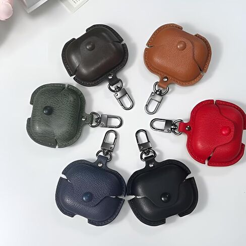 Leather Case Compatible with Samsung Galaxy Buds3/Galaxy Buds3 Pro (2024) with Lock, Soft Retro Luxury Shockproof Wireless Charging Protective Case Cover for Men Women in Saudi Arabia