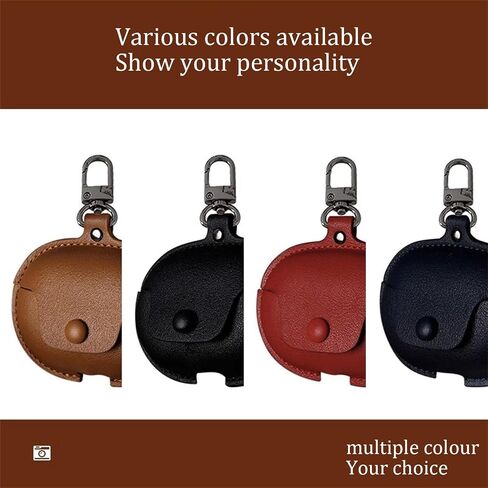 Leather Case Compatible with Samsung Galaxy Buds3/Galaxy Buds3 Pro (2024) with Lock, Soft Retro Luxury Shockproof Wireless Charging Protective Case Cover for Men Women in Saudi Arabia