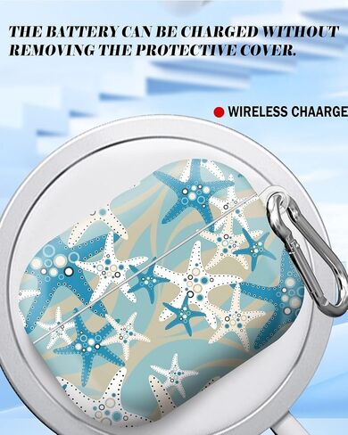 متوافق مع غطاء حافظة Airpod pro الجيل الثاني/الأول مع سلسلة مفاتيح بنمط لطيف وغطاء صلب ومضاد للانزلاق للرجال والنساء والفتيات (Smile Panda) in Saudi Arabia