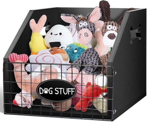 voottou الكلب لعبة بن، سلة لعبة الكلب الخشب مع مقبض، كبير لعبة الكلب مربع لعبة الصدر، لعبة الكلب تخزين الاشياء الكلبة المنظم الكلب لعبة سلة تخزين بن لجرو المقود، بطانية الغذاء، والاكسسوارات، هدية in Kuwait