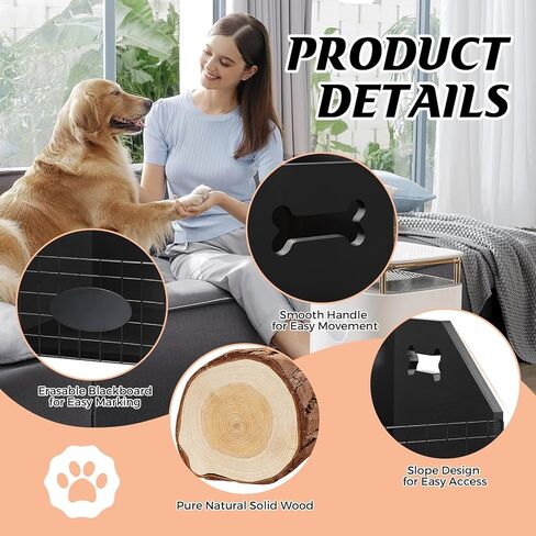 voottou الكلب لعبة بن، سلة لعبة الكلب الخشب مع مقبض، كبير لعبة الكلب مربع لعبة الصدر، لعبة الكلب تخزين الاشياء الكلبة المنظم الكلب لعبة سلة تخزين بن لجرو المقود، بطانية الغذاء، والاكسسوارات، هدية in Kuwait