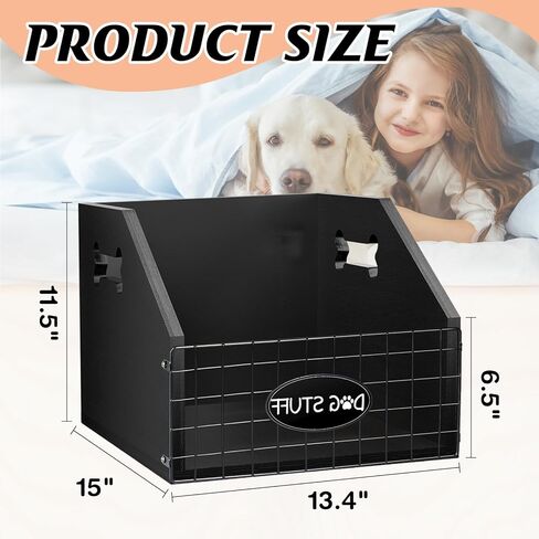 voottou الكلب لعبة بن، سلة لعبة الكلب الخشب مع مقبض، كبير لعبة الكلب مربع لعبة الصدر، لعبة الكلب تخزين الاشياء الكلبة المنظم الكلب لعبة سلة تخزين بن لجرو المقود، بطانية الغذاء، والاكسسوارات، هدية in Kuwait