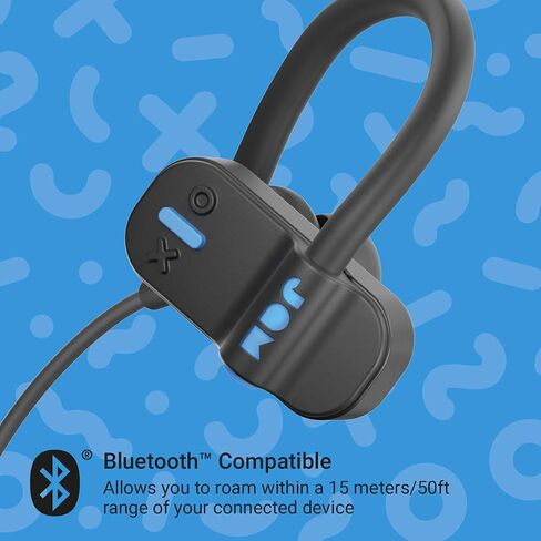 JAM Live Fast Workout Earphones 30 ft. Bluetooth Range, IP67 Sweat Resistant Earbuds 3 Sizes Included, 12 Hour Battery Life, Hands-Free Calling Black in Saudi Arabia