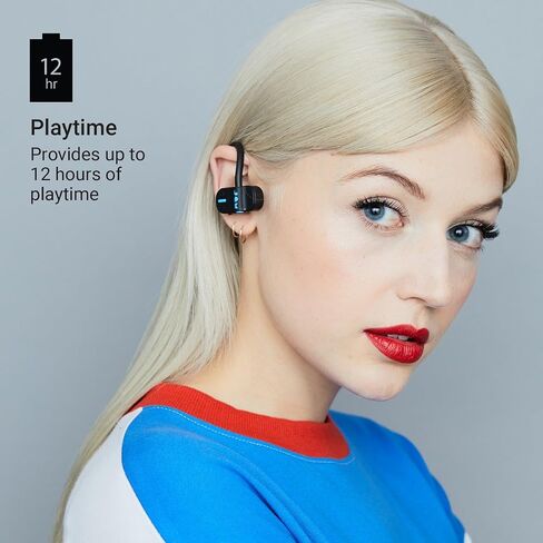 JAM Live Fast Workout Earphones 30 ft. Bluetooth Range, IP67 Sweat Resistant Earbuds 3 Sizes Included, 12 Hour Battery Life, Hands-Free Calling Black in Saudi Arabia