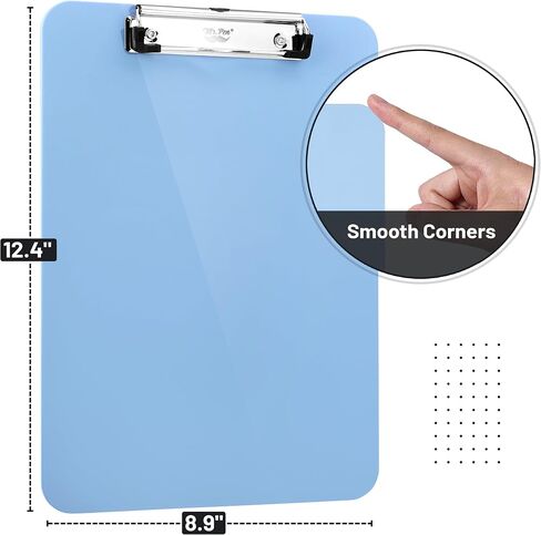 Mr. Pen- Plastic Clipboard, 12.5" x 9", 2 Pack, Black, Clipboards for Kids & Adults, Clipboards Plastic, Clip Board, Teacher Clipboard, Kids Clipboard, Cute Clipboard, Plastic Clipboards in Saudi Arabia