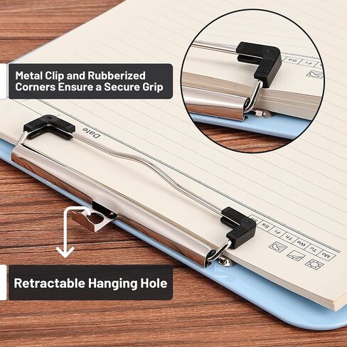 Mr. Pen- Plastic Clipboard, 12.5" x 9", 2 Pack, Black, Clipboards for Kids & Adults, Clipboards Plastic, Clip Board, Teacher Clipboard, Kids Clipboard, Cute Clipboard, Plastic Clipboards in Saudi Arabia