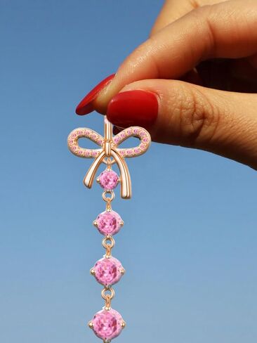 5pcs Pink Belly Buton Ring 14G Clicker Belly Button Ring Surgical Stainless Steel Belly Button Rings for Women Heart Belly Ring Pack Piercing Jewelry in Saudi Arabia