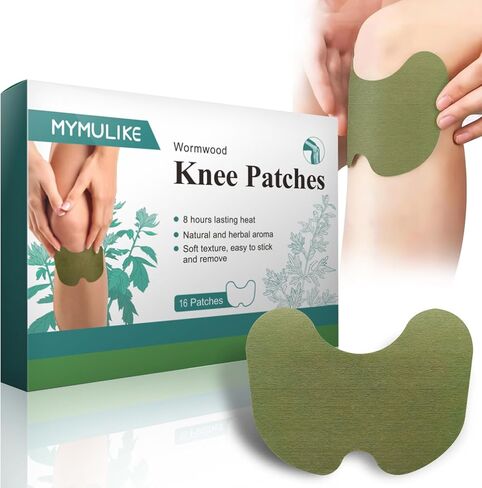 32 رقعة طبيعية للركبة، رقعات عشبية دافئة لمعجون رقعة الركبة، يدوم طويلاً لتقليل المفاصل غير المريحة، ملصق مستخلص الشيح للركبة والكتف والظهر والرقبة والخصر in Kuwait