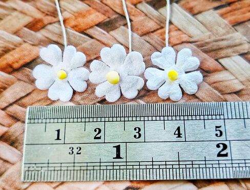 HukDok Mini Flowers with Thread Stem Mulberry Paper Flower Embellishment Card Craft Supplies Scrapbooking DIY Card Crafts Projects. (Purple Tone) in Saudi Arabia