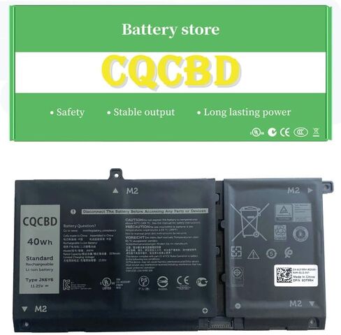 CQCQ JK6Y6 H5CKD 0C5KG6 0CF5RH Battery for Dell Latitude 3410 3510 Vostro 5300 5401 5501 Inspiron 5300 5401 5408 5501 5508 5400 7405 7300 7500 2-in-1 Silver Series (3Cell 11.25V 40Wh/3378mAh) in Saudi Arabia