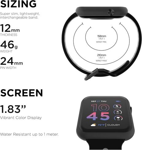 ساعة ذكية iTouch Air 4 - متتبع اللياقة البدنية، مراقب معدل ضربات القلب، وجه ساعة قابل للتخصيص - متتبع النشاط والسعرات الحرارية - أكثر من 100 وضع رياضي - اتصال بلوتوث in Kuwait