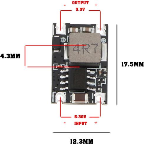 5PCS DC-DC Step-Down PCB Power Supply Module 5V-30V Input to 3.3V Output 1.5A Mini Step-Down Vehicle Power Supply for Vehicle Aircraft Model (3.3V) in Saudi Arabia