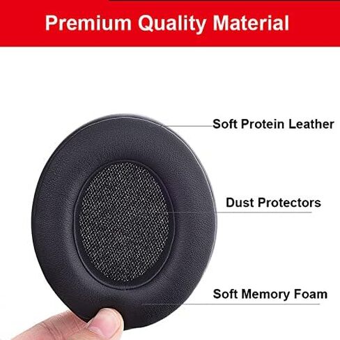 Alitutumao Studio 2.0 Memory Foam Ear Pads Protein Leather Replacement Earpads Ear Cushion Ear Cups Compatible with Beats Studio 2.0 Wired Studio 2.0 Wireless Sutdio 3.0 Over-Ear Headphones (Black) in Kuwait