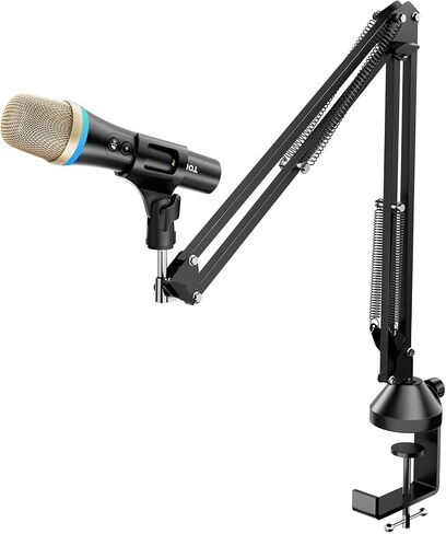 TONOR USB/Type C Dynamic Microphone for PC, RGB Podcast Computer Gaming Mic with Boom Arm for Recording, Live, Streaming, YouTube, Singing, Studio,Karaoke Microfono with Quick Mute Button Pink in Saudi Arabia
