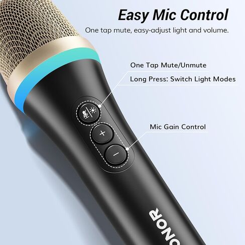 TONOR USB/Type C Dynamic Microphone for PC, RGB Podcast Computer Gaming Mic with Boom Arm for Recording, Live, Streaming, YouTube, Singing, Studio,Karaoke Microfono with Quick Mute Button Pink in Saudi Arabia