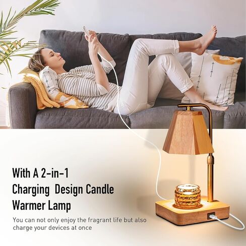GUVOP Electric Candle Warmer Lamp with Timer, Adjustable Height & Brightness, 2-in-1 Scented Wax Melter Lantern & Desk Lamp, Perfect Home Decor & Gift in Saudi Arabia