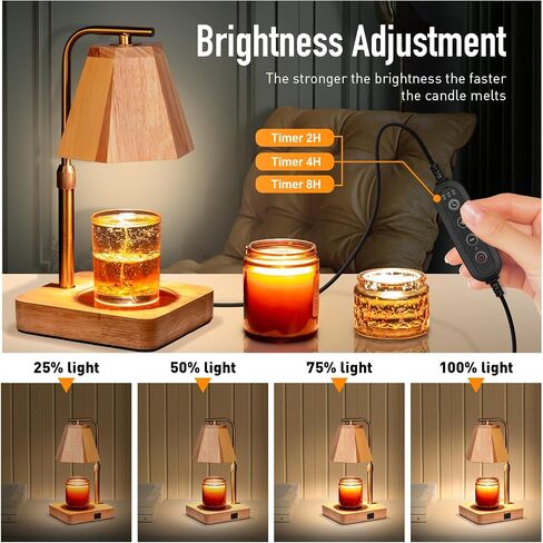 GUVOP Electric Candle Warmer Lamp with Timer, Adjustable Height & Brightness, 2-in-1 Scented Wax Melter Lantern & Desk Lamp, Perfect Home Decor & Gift in Saudi Arabia