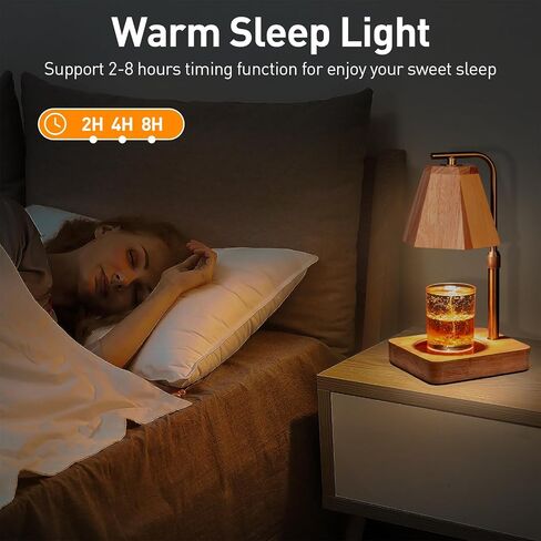 GUVOP Electric Candle Warmer Lamp with Timer, Adjustable Height & Brightness, 2-in-1 Scented Wax Melter Lantern & Desk Lamp, Perfect Home Decor & Gift in Saudi Arabia