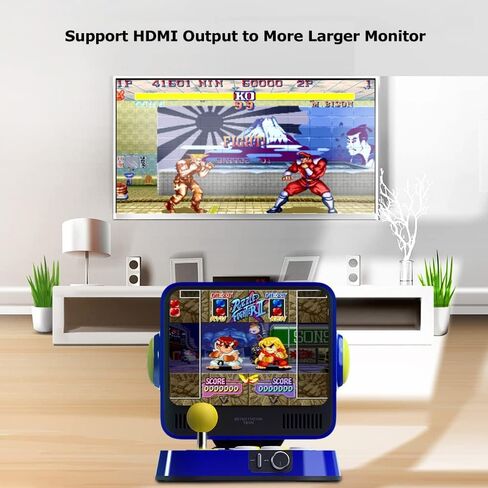 وحدة تحكم RETRO STATION Capcom Arcade، محملة مسبقًا بألعاب Capcom 5 Street Fighter Series المرخصة رسميًا و5 ألعاب Mega Man Series، وشاشة LCD مقاس 8 بوصات ودعم مخرج HDMI إلى شاشة كبيرة in Kuwait