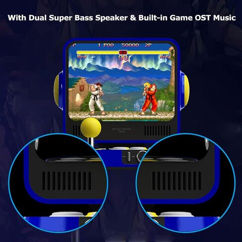 وحدة تحكم RETRO STATION Capcom Arcade، محملة مسبقًا بألعاب Capcom 5 Street Fighter Series المرخصة رسميًا و5 ألعاب Mega Man Series، وشاشة LCD مقاس 8 بوصات ودعم مخرج HDMI إلى شاشة كبيرة in Kuwait