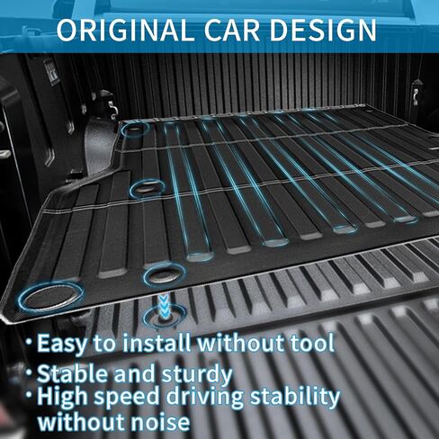 TIYURENER Truck Bed Mat Compatible with 2022 2023 2024 Toyota Tundra 5.5FT Truck Bed Mat Original Car Design Toyota Tundra Accessories Truck Bed Liner TPE Material Anti Slip Truck Bed Mat in Saudi Arabia