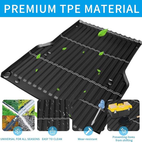 TIYURENER Truck Bed Mat Compatible with 2022 2023 2024 Toyota Tundra 5.5FT Truck Bed Mat Original Car Design Toyota Tundra Accessories Truck Bed Liner TPE Material Anti Slip Truck Bed Mat in Saudi Arabia