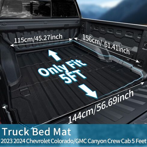 TIYURENER Truck Bed Mat Compatible with 2022 2023 2024 Toyota Tundra 5.5FT Truck Bed Mat Original Car Design Toyota Tundra Accessories Truck Bed Liner TPE Material Anti Slip Truck Bed Mat in Saudi Arabia