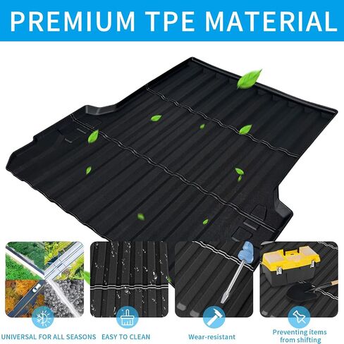 TIYURENER Truck Bed Mat Compatible with 2022 2023 2024 Toyota Tundra 5.5FT Truck Bed Mat Original Car Design Toyota Tundra Accessories Truck Bed Liner TPE Material Anti Slip Truck Bed Mat in Saudi Arabia