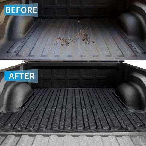 TIYURENER حصيرة سرير الشاحنة متوافقة مع 2022 2023 2024 Toyota Tundra 5.5FT Truck Bed Mat تصميم السيارة الأصلي Toyota Tundra Accessories Truck Bed Liner TPE مادة مضادة للانزلاق حصيرة سرير الشاحنة in Kuwait