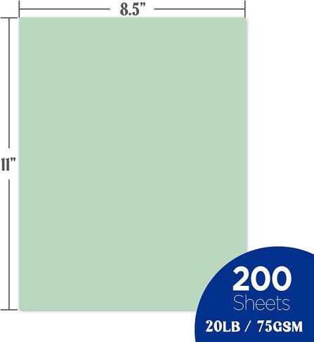 Veritas Colored Copy Paper, Multi-Purpose paper, Colored Printer Paper 8.5" x 11", 20 lb / 75 GSM,Salmon,200 Sheets (1 Reams)，Made in USA in Kuwait