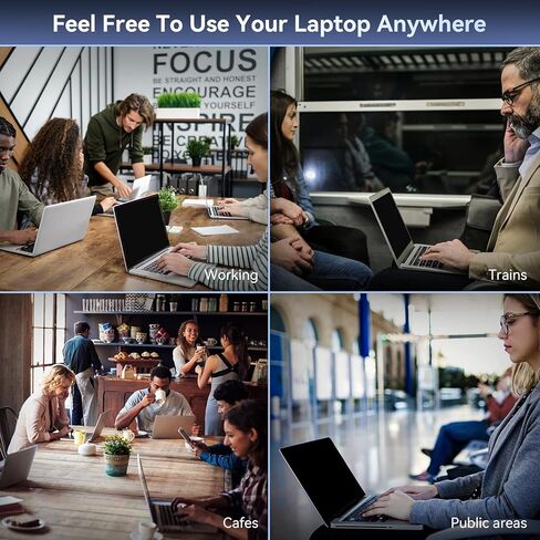 Privacy Screen MacBook Pro 15 Inch (2016-2019), Magnetic Removable Anti Glare Blue Light Privacy Filter with Camera Cover, Anti Spy Black out Laptop Screen Protector for Mac 15In (A1707, A1990) in Kuwait