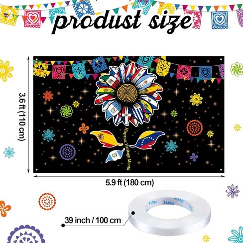 زخارف شهر التراث الإسباني 5.9 × 3.6 قدم لافتة أمريكا اللاتينية غطاء باب الفصل الدراسي خلفية إسبانية تتحدث باللغة الإسبانية للوحة إعلانات الفصل حديقة ساحة ديكور المنزل للحفلات in Kuwait