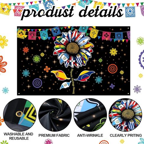 زخارف شهر التراث الإسباني 5.9 × 3.6 قدم لافتة أمريكا اللاتينية غطاء باب الفصل الدراسي خلفية إسبانية تتحدث باللغة الإسبانية للوحة إعلانات الفصل حديقة ساحة ديكور المنزل للحفلات in Kuwait