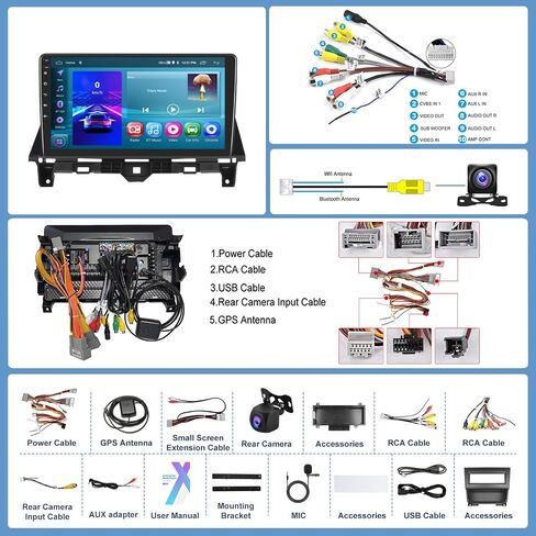 2+64 جيجا لسيارة Honda Accord 8th 2008-2013 راديو السيارة مع Carplay اللاسلكي/Android Auto، Android Car Stereo 10.1 بوصة شاشة تعمل باللمس GPS Navigation WiFi Bluetooth FM/RDS Mirror Link SWC كاميرا احتياطية in Saudi Arabia