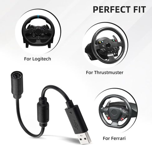 USB Breakaway Cable for Logitech G920 for Thrustmaster Ferrari 458 Spider Upgraded Replacement Racing Steering Wheel Cable Adapter in Saudi Arabia