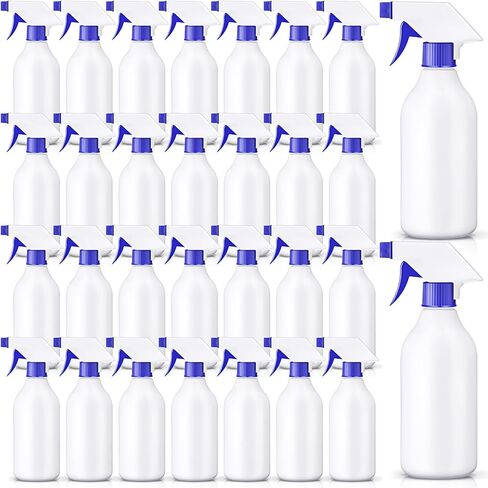 30 Pack Plastic Spray Bottles 16 oz Leak Proof Squirt Bottle Refillable Empty Bottles Spray Water Bottle Mist Sprayer with Red Nozzles for Hair Essential Oil Cleaning Solutions Plants Pets in Saudi Arabia