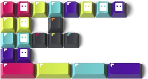 DROP MiTo GMK Pixel Custom Keycap Set - Doubleshot Cherry Profile - Compatible with Cherry-MX Style Mechanical Keyboards (Decorations Kit), Black in Saudi Arabia
