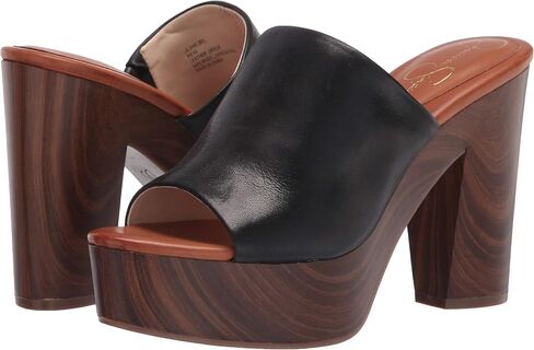 Jessica Simpson Women's Shelbie Block Heel Platform Heeled Sandal, Dark Black, 6 in Saudi Arabia
