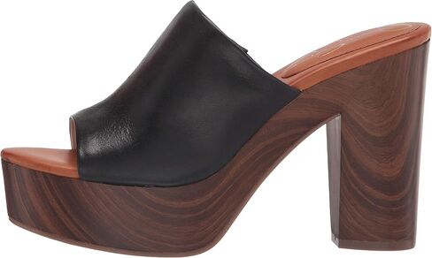 Jessica Simpson Women's Shelbie Block Heel Platform Heeled Sandal, Dark Black, 6 in Saudi Arabia