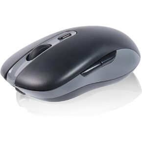 Bluetooth Mouse,2.4G Wireless Mouse Dual Mode(Bluetooth+USB),Rechargeable Portable Computer Mouse with USB Receiver, Silent Ergonomic Mice 3 Devices for Laptop iPad MacOS PC Windows Android (Black)